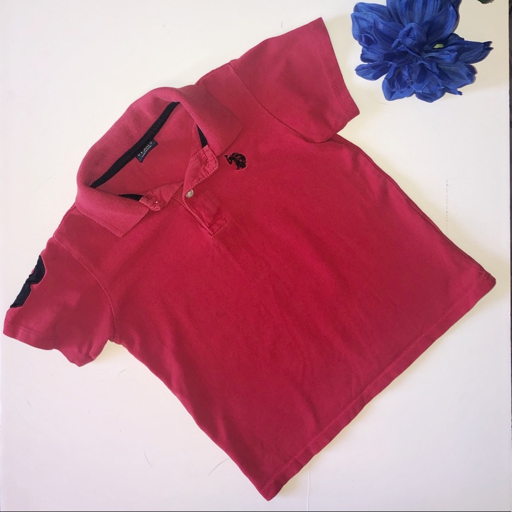 US POLO ASSN 4T RED COLLARED #3 POLO SHIRT